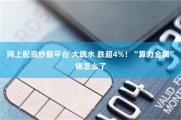网上配资炒股平台 大跳水 跌超4%！“算力金属”锡怎么了