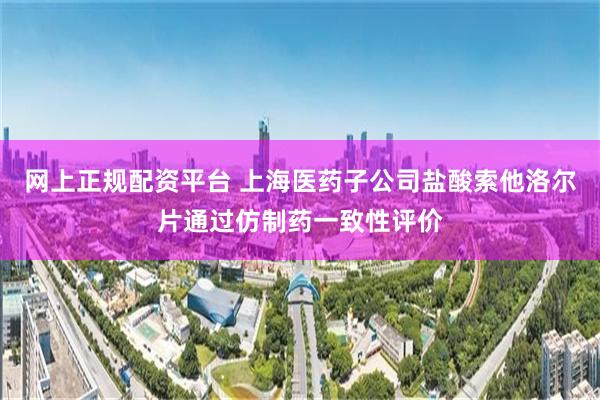 网上正规配资平台 上海医药子公司盐酸索他洛尔片通过仿制药一致性评价