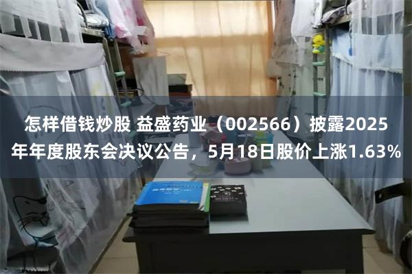 怎样借钱炒股 益盛药业（002566）披露2025年年度股东会决议公告，5月18日股价上涨1.63%