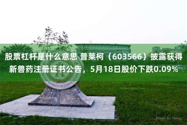 股票杠杆是什么意思 普莱柯（603566）披露获得新兽药注册证书公告，5月18日股价下跌0.09%