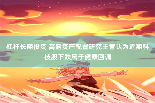 杠杆长期投资 高盛资产配置研究主管认为近期科技股下跌属于健康回调