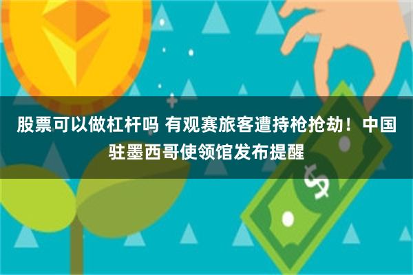 股票可以做杠杆吗 有观赛旅客遭持枪抢劫！中国驻墨西哥使领馆发布提醒