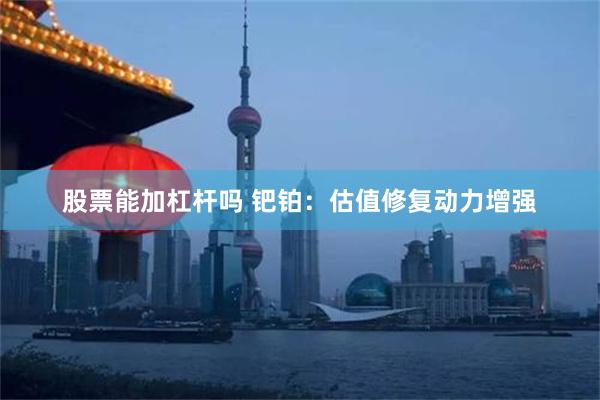 股票能加杠杆吗 钯铂：估值修复动力增强